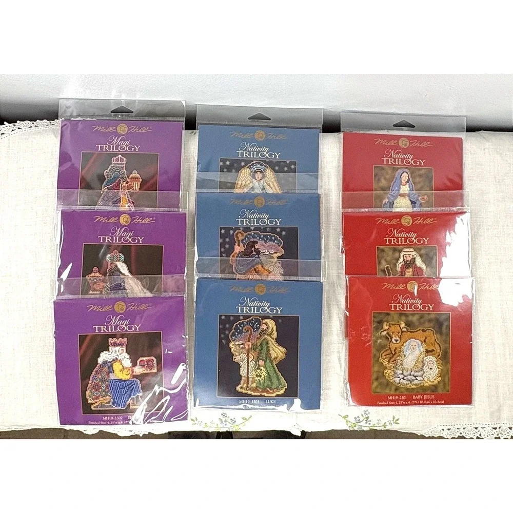 Mill Hill Nativity Magi Trilogy Beaded Cross Stitch Kit Lot 9 Christmas Biblical